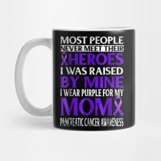I wear Purple fo my mom Pancreatic Cancer Awareness Mug